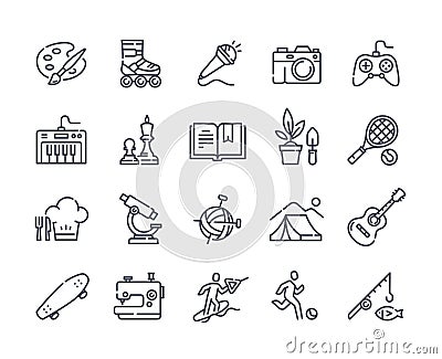 Hobby icon collection Vector Illustration