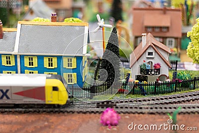 Hobby model railroad. Stock Photo