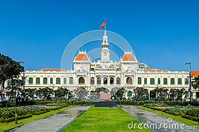 Hochiminh city Peoples Committee building Editorial Stock Photo