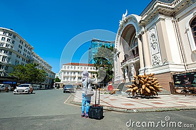 Saigon opera house on sunlight Editorial Stock Photo