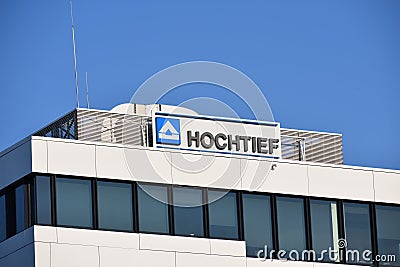 Hochtief office, German construction company in Warsaw Editorial Stock Photo