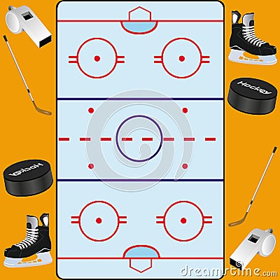 Hockey background card Stock Photo