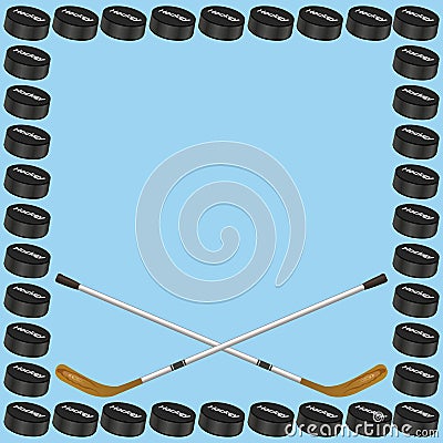 Hockey background card Stock Photo