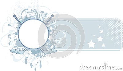 Hockey banner. Vector Illustration