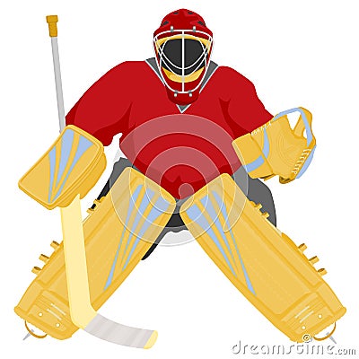 Hockey goalie Vector Illustration
