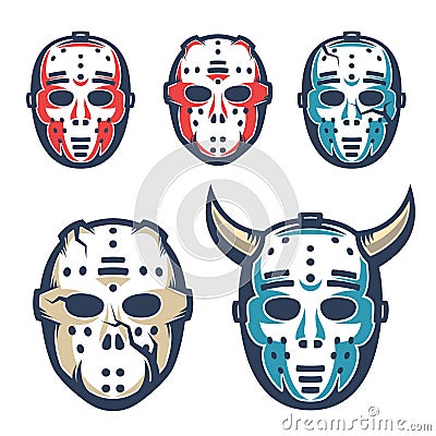 Hockey goalie mask Vector Illustration