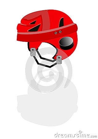 Hockey Helmet Vector Illustration