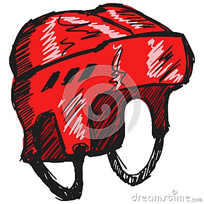 Hockey helmet Vector Illustration