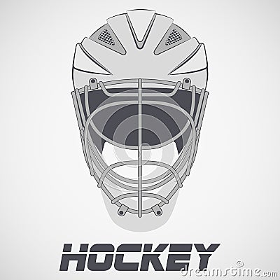 Hockey Helmet sketch Vector Illustration