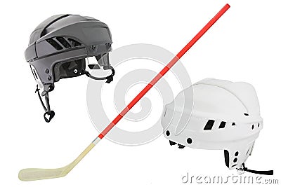 Hockey helmet Stock Photo