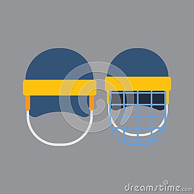 Hockey helmet vector illustration. Vector Illustration