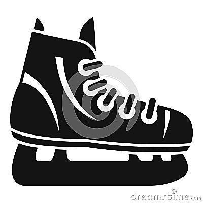 Hockey ice skate icon, simple style Vector Illustration