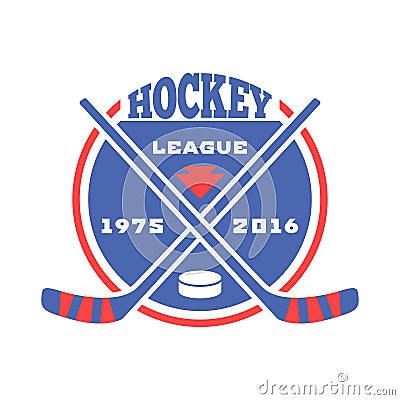 Hockey label vector. Vector Illustration