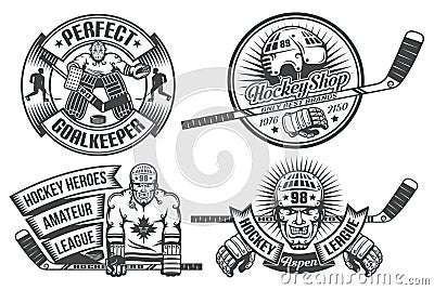 Hockey logo Vector Illustration