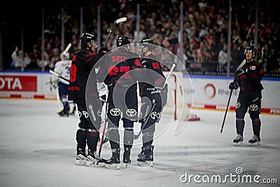 Hockey match of Penny DEL Koelner Haie - Red Bull Muenchen at Lanxess Arena Editorial Stock Photo