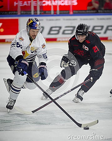 Hockey match of Penny DEL Koelner Haie - Red Bull Muenchen at Lanxess Arena Editorial Stock Photo