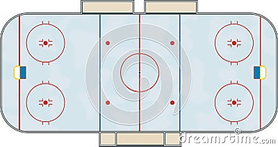 Hockey rink Vector Illustration