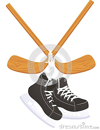 Hockey skates Cartoon Illustration