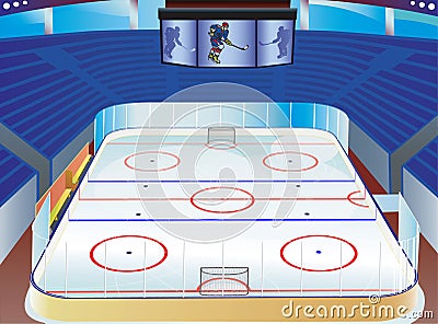 Hockey stadium. Vector Illustration