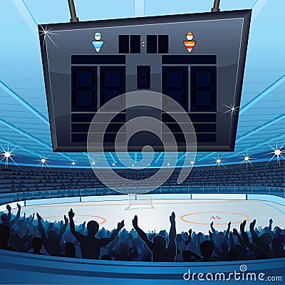 Hockey Stadium Vector Illustration