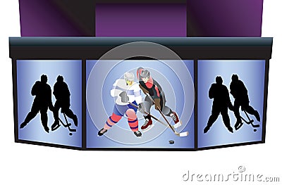 Hockey stadium board. Vector Illustration