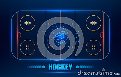 Hockey stadium on top Vector Illustration