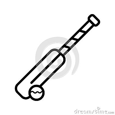 Hockey Stick Icon, Hockey Sport Accessories Vector Stock Photo