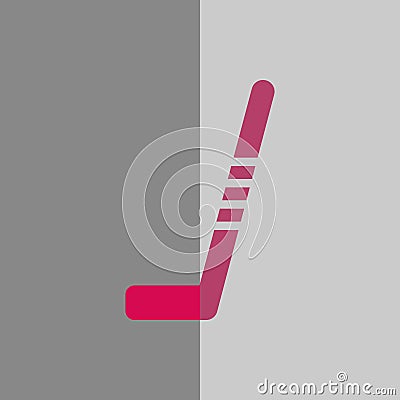 Hockey stick icon stock vector illustration flat design Vector Illustration