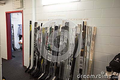 Hockey Sticks Editorial Stock Photo