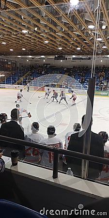 Hockey time in port Alberni Editorial Stock Photo