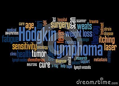 Hodgkin lymphoma word cloud concept 3 Stock Photo
