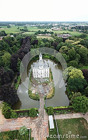 Hof Ter Saksen castle aerial photography Stock Photo