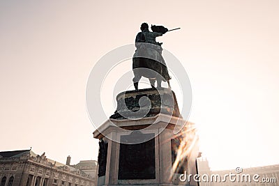 Hofburg Palace with Heldenplatz, Famous landmark in Wien, Austrian capital city, Vienna, Austria Stock Photo