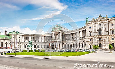 Hofburg Palace with Heldenplatz in Vienna, Austria Stock Photo