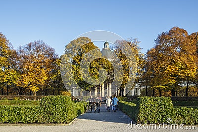 Hofgarten and the Bavarian State Chancellerey in Munich, Germany Editorial Stock Photo