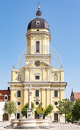 The Hofkirche church in Neuburg Stock Photo