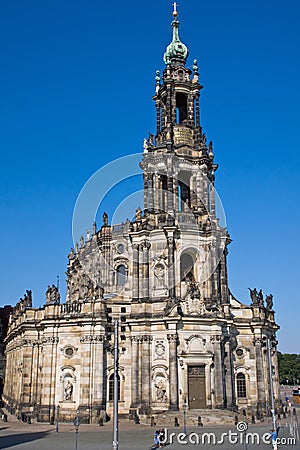 The Hofkirche in Dresden Stock Photo