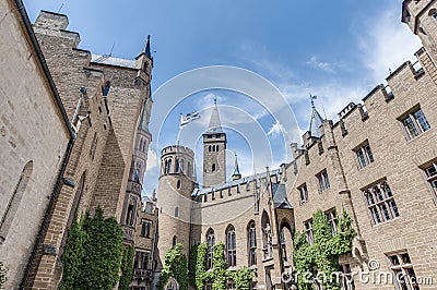 Hohenzollern Castle in Baden-Wurttemberg, Germany Stock Photo