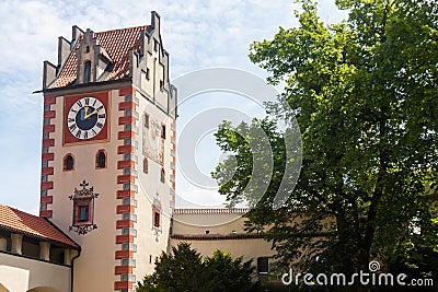 Hohes schloss, castle in the middle of Fussen, Bavarian Alps Editorial Stock Photo