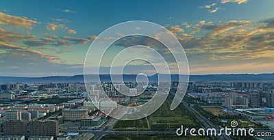 Hohhot morning building china Stock Photo