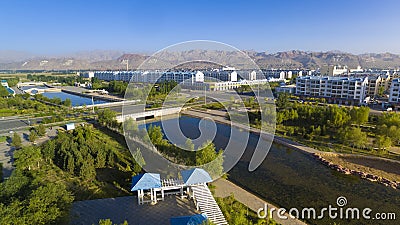 Hohhot park landscape china Editorial Stock Photo