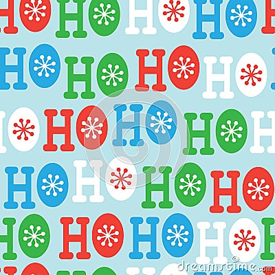 Hohoho seamless pattern. Christmas pattern design Vector Illustration