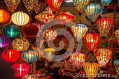 Hoi An - the city of chinese lanterns. Editorial Stock Photo