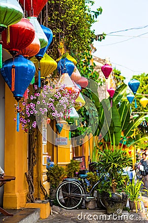 HOI AN, QUANG NAM, VIETNAM, April 26th, 2018: Lantern in hoi an Vietnam. Editorial Stock Photo