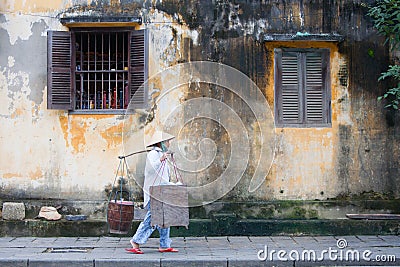 Hoi An street seller Editorial Stock Photo