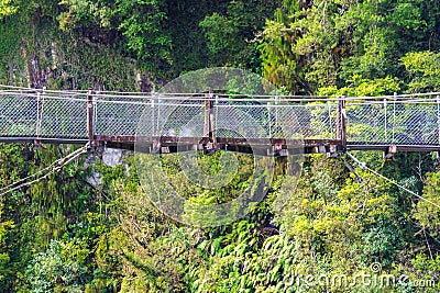 Hokitika Gorge swingbridge Stock Photo