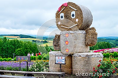 Hokkaido Japan - 19 Jul 2015 ; Straw doll strewman Editorial Stock Photo