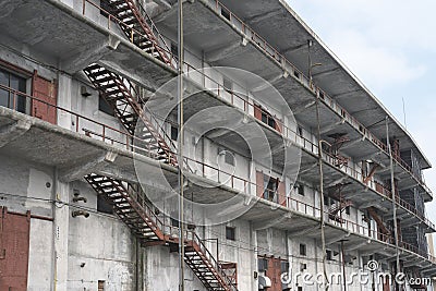 Old warehouse of Hokkaican along Otaru canal in Otaru, Hokkaido, Japan Editorial Stock Photo