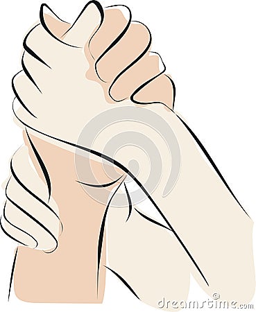 Hold hand and palliative care Stock Photo