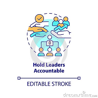 Hold leaders accountable concept icon Vector Illustration